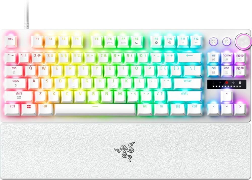 Razer Huntsman V3 Pro TKL 8KHz Esports Gaming Keyboard, White | Analog